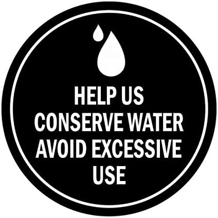 ByLİTA Circle İşaretleri Suyu korumamıza yardımcı olur Aşırı Kullanımdan Kaçının İşaret (Mavi) - Orta
