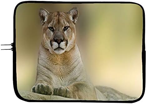 Cougar Mountain Lion Dizüstü Bilgisayar Kol Çantası Mouspad Yüzeyli Büyük Kedi Bilgisayar Çantası Cougar Mountain