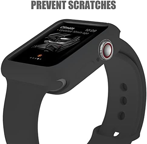 Kılıf ile Uyumlu Apple Watch SE Serisi 6/5/4 44mm, YİNVA Kapak Aksesuarları için iWatch 44mm (Siyah)