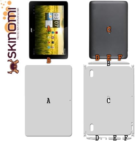 Skinomi Tam Vücut Cilt Koruyucu ile Uyumlu acer iconia tablet A200 (Ekran Koruyucu + arka kapak) TechSkin Tam Kapsama