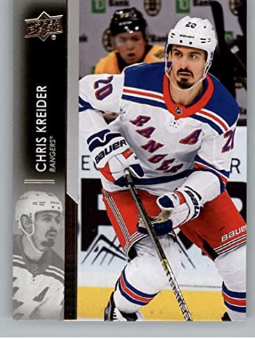 2021-22 Üst Güverte 122 Chris Kreider New York Rangers Serisi 1 NHL Hokey Temel Ticaret Kartı