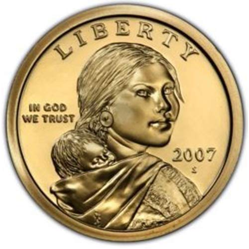 2007 S Kanıtı Sacagawea Doları Seçimi Dolaşımsız ABD Darphanesi