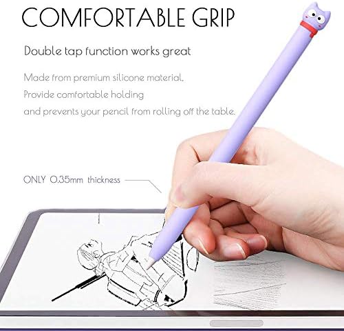 Apple Kalem 2nd Nesil Kılıf Yumuşak Silikon Kol Sevimli Kedi Tasarım Tutucu Koruyucu Kapak Aksesuarları iPad Kalem
