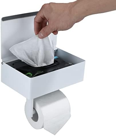 Gün Ay Tasarımları Raflı Tuvalet Kağıdı Tutucusu-Yıkanabilir Mendil Dağıtıcısı ve Depolama Herhangi Bir Banyoya Uyar,