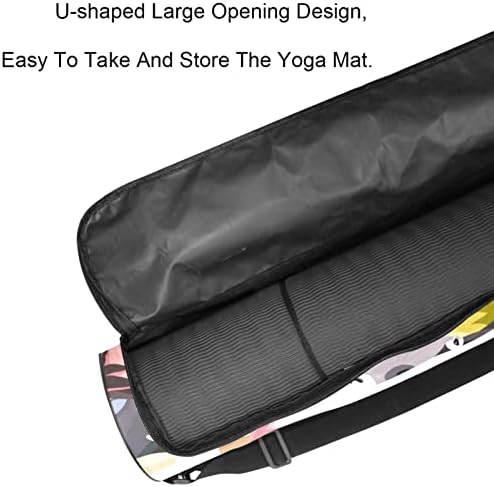 Yoga Mat Çantası, Portre Kral Aslan Egzersiz Yoga matı Taşıyıcı Tam Zip Yoga Mat Taşıma Çantası Ayarlanabilir Kayış