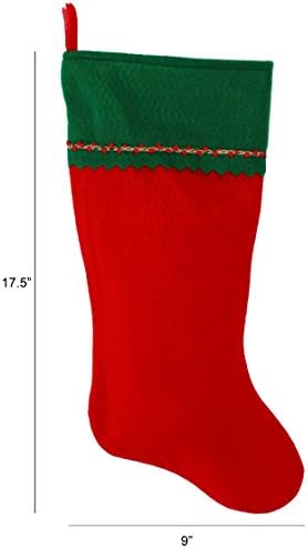 Bana işlemeli İlk Noel Çorabı, Yeşil ve Kırmızı Keçe, İlk A