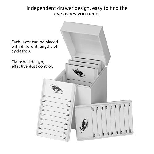 5 Kat Kirpik saklama kutusu, Kirpik Aşılama Uzatma Organizatör, akrilik kutu Kirpikler için kirpik uzatma Kirpik Dövme