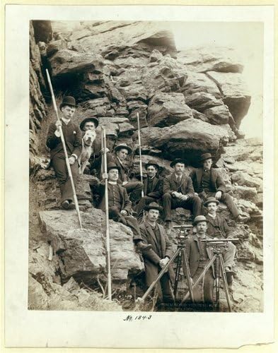 SONSUZ FOTOĞRAFLAR Fotoğraf: Deadwood Central RR Engineer Corps, Demiryolu, Güney Dakota, Arazi Araştırmacıları, 1888
