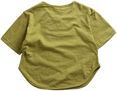 Yürüyor Çocuk Kız Erkek Kısa Klasik Gevşek Kısa Yumuşak Kısa Kollu Katı T Shirt Tee Tops 4t Uzun Kollu Gömlek