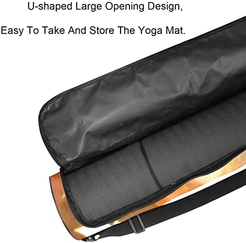 RATGDN Yoga Mat Çantası, Parlayan Kelebekler egzersiz yoga matı Taşıyıcı Tam Zip Yoga Mat Taşıma Çantası Ayarlanabilir