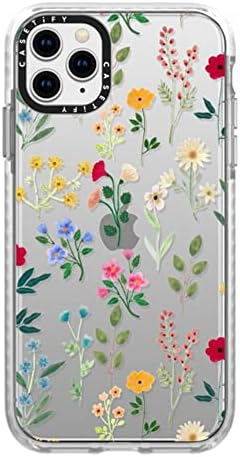 Casetify Impact iPhone 11 Pro Max Kılıfı [6,6 ft Düşme Koruması] - Bahar Bitkileri 2-Donu Temizle