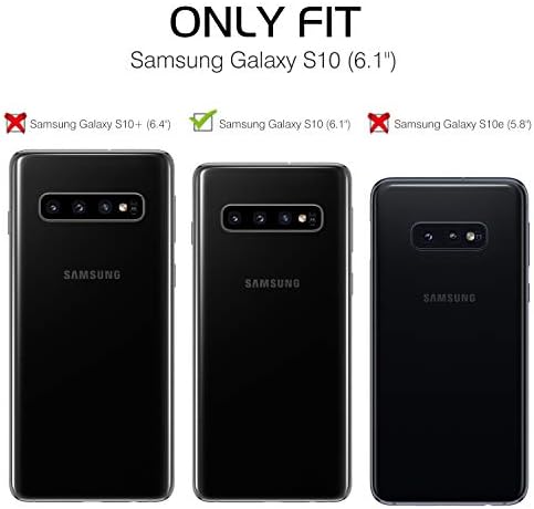 DOMAVER Galaxy S10 Kılıf Samsung S10 Kılıf ile Halka Tutucu Kickstand Silikon Yumuşak Kauçuk Mikrofiber Astar Yastık