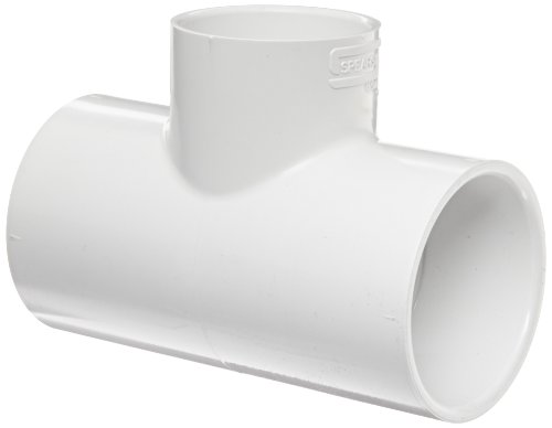 Spears 401 Serisi PVC Boru Bağlantı Parçası, Tişört, Çizelge 40, Beyaz, 1-1 / 2 Soket