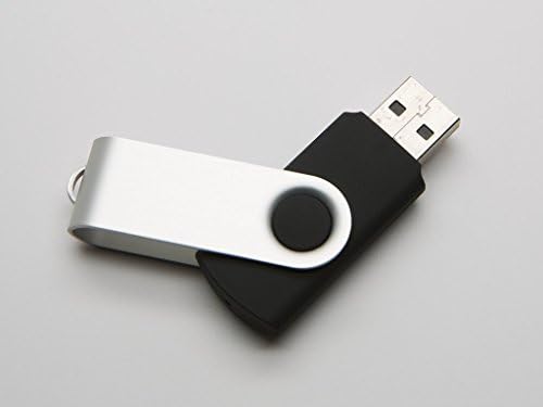 20 512 MB Flash Sürücü - Toplu Paket-USB 2.0 Döner Tasarım Siyah