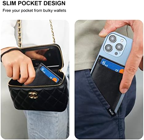 Manyetik, Mag Güvenli Deri Ayrılabilir Kickstand RFID Cüzdan ile MagSafe Cüzdan Kart Tutucu için KIHUWEY iPhone 14