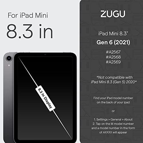 2021 iPad Mini 6 için Zugu Kılıfı - İnce Koruyucu Kılıf-Apple Pencil Pocket-5 ft. Düşme Koruması-Güvenli 7 Açılı Manyetik