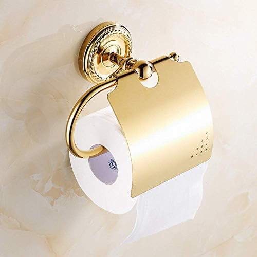 JF-XUAN rulo kağıt havlu tutucu, Altın Cilalı Pirinç Duvara Monte rulo kağıt havlu tutucu Banyo Tuvalet Tssue kağıt