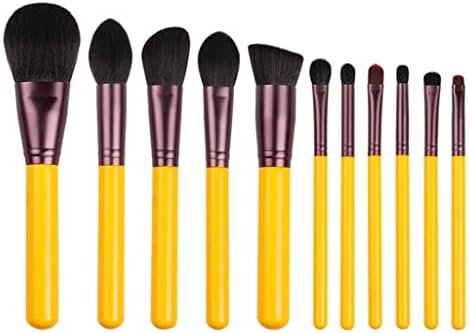 QWZYP Makyaj Fırça-Sarı Serisi 11 adet Sentetik Saç Fırçalar Set-yüz ve Göz Kozmetik Kalem-Yapay Saç-Güzellik-beginer