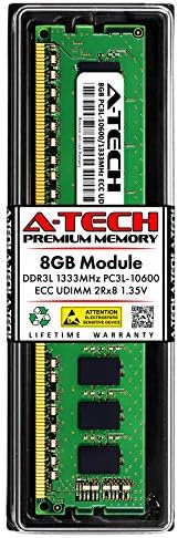A-Tech 8 GB samsung için yedek M391B1G73BH0-YH9-DDR3 1333 MHz PC3L-10600E ECC Tamponsuz UDIMM 240-Pin 2Rx8 1.35 V