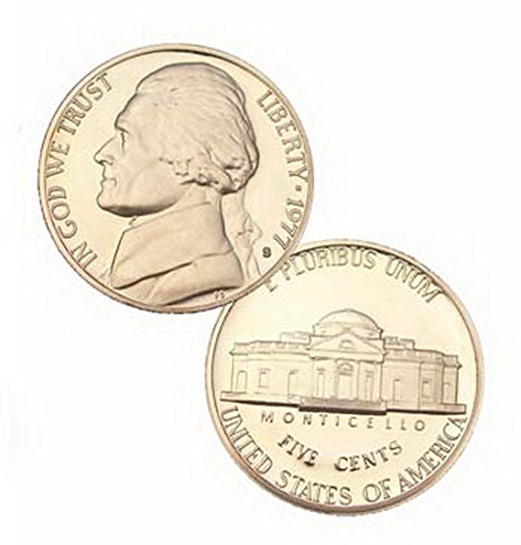 1977 S ABD Darphanesi Jefferson Kanıtı 5 Cent Nikel Madeni Para
