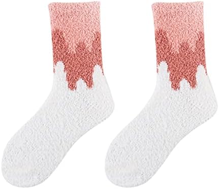 Noel Çorap Unisex Yetişkin Ev Uyku Rahat Yumuşak ve Sıkı Rahat Çorap Karikatür Noel Ağacı Kış sıcak tutan çoraplar