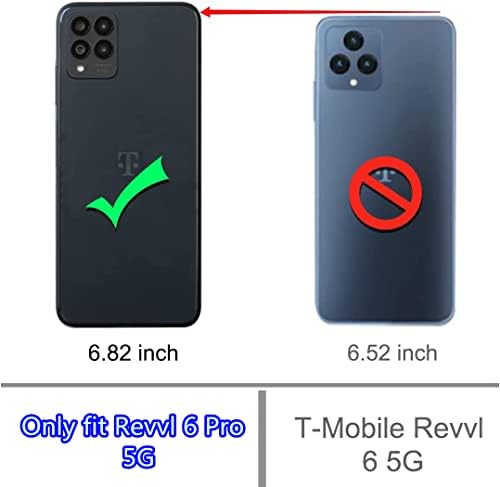 Suyomo T-Mobile için Revvl 6 PRO 5G Durumda Temperli Cam Ekran Koruyucu ile [2 paket], Revvl 6 PRO 5G 2022 telefon