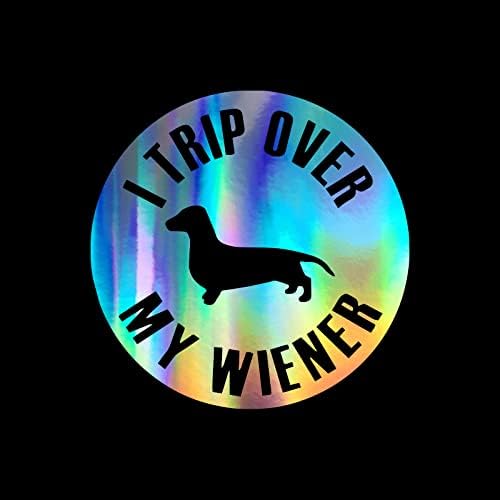 Ben Gezisi Üzerinde Benim Wiener Köpek Dachshund Çıkartması vinil yapışkan Oto Araba Kamyon Duvar Dizüstü | Holografik