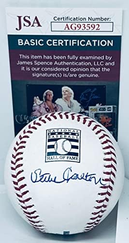 Steve Carlton Phillies imzalı HOF Logosu Beyzbol Topu imzalı JSA İmzalı Beyzbol Topları