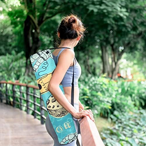 RATGDN Yoga Mat Çantası, Roketler ve Toprak egzersiz yoga matı Taşıyıcı Tam Zip Yoga Mat Taşıma Çantası Ayarlanabilir