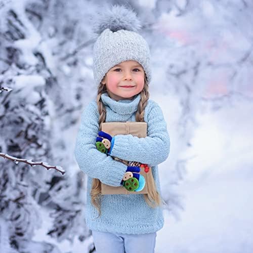 Qvkarw Sıcak Eldivenler Kar için Bebek Kış Eldiven Kız Kar Eldiven Kintted Eldiven Erkek Bebek Kayak için Çocuk Çocuk