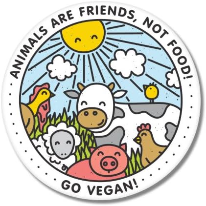 Git Vegan Mutlu Hayvanlar Vinil Çıkartma - Araç Telefonu Kaskı-Beden Seç
