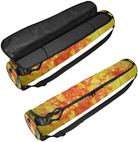 RATGDN Yoga Mat Çantası, Afrikalı Kadın egzersiz Yoga matı Taşıyıcı Tam Zip Yoga Mat Taşıma Çantası Ayarlanabilir
