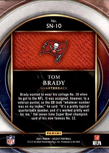 2021 Panini Seç Numaraları Seç 10 Tom Brady Tampa Bay Buccaneers NFL Futbol Ticaret Kartı