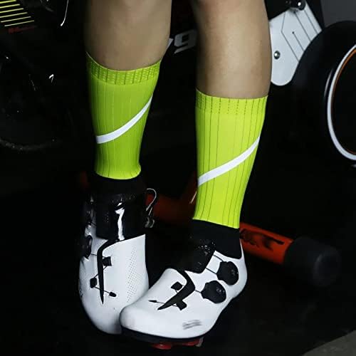 LIUZH Yansıtıcı Sıkıştırma Bisiklet Çorap Erkek Kadın Meslek Bisiklet Spor Koşu Çorap Nefes Sneakers Çorap (Renk: