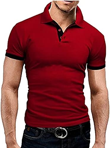 WENKOMG1 erkek 1/4 Düğme Aşağı İş polo gömlekler Temel Kazak Sıkıştırma Slim Fit Henley Gömlek