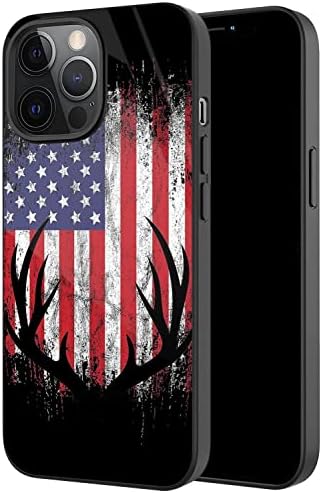 Zitong kılıfı iPhone 11 Kılıfı,Geyik Avı Amerikan Bayrağı iPhone 11 Kılıfları Erkekler için, Desen Tasarımı Darbeye