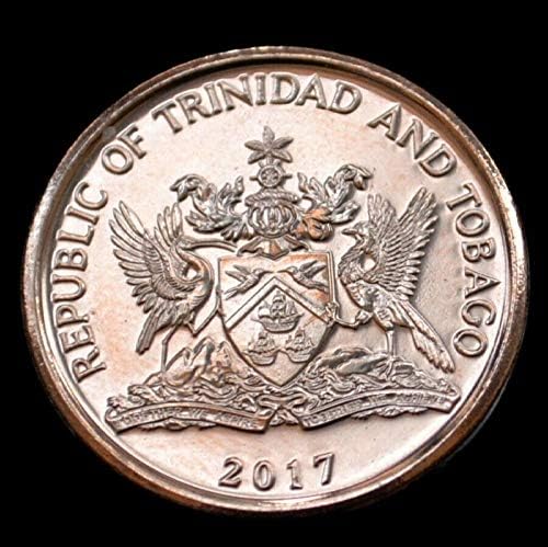 Cennet Kuşu Trinidad ve Tobago Coin 5 Cent Coin 2017 Açılmamış Ürün