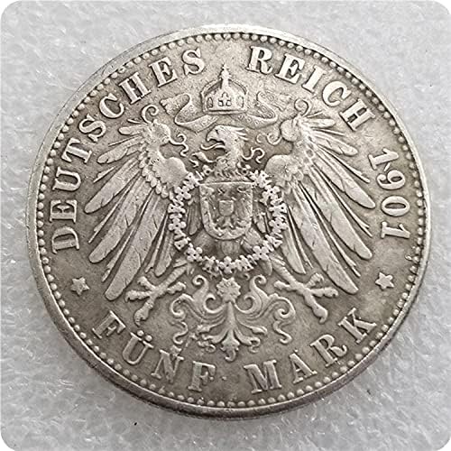 Antika El Sanatları Almanya 1901 Dış hatıra parası Gümüş Dolar Para 1786
