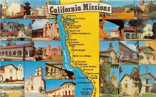Kaliforniya Misyonları, Kaliforniya Kartpostalı