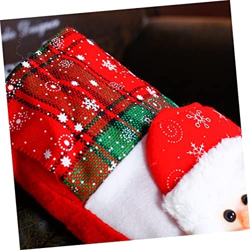 KİCHOUSE Calcetines Navideños para Niños Çocuklar Goodie Çanta Şeker hediye keseleri Noel Çorap Noel Asılı Süsleme