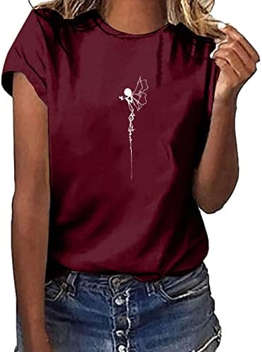 lcepcy Sevimli Grafik Tee Kadınlar için Moda Yaz Yuvarlak Boyun T-Shirt Rahat Kısa Kollu Tee Gömlek