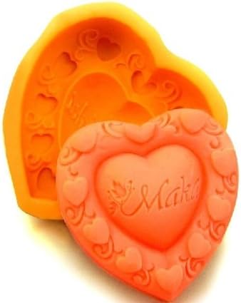 Allforhome sevgililer Günü Kalp Silikon El Yapımı Sabun Kalıpları Kalp Şekli DIY Kalıpları