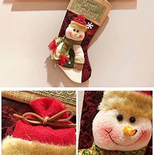 DYIZU Noel Çorap hediye çantası Noel Dekoratif Çorap Noel Arifesi Noel Arifesi Noel Ağacı Kolye Şeker Çanta Ren Geyiği