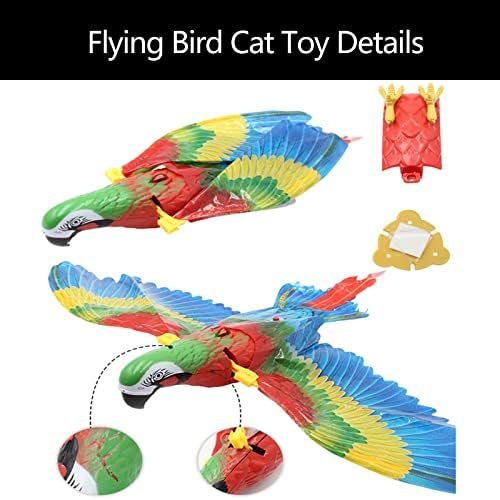 SİRHDNE Uçan Kuş Kedi Oyuncak, Otomatik Uçuş Simülasyonu Kuş İnteraktif Kedi Oyuncak, Kediler için Elektrikli Oyuncak