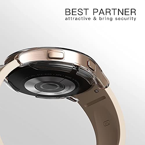 [2 Paket] AWINNER Samsung Galaxy Watch 4 için Uyumlu Ekran Koruyucu Kılıf, tampon Tam Etrafında Koruyucu Kapak için