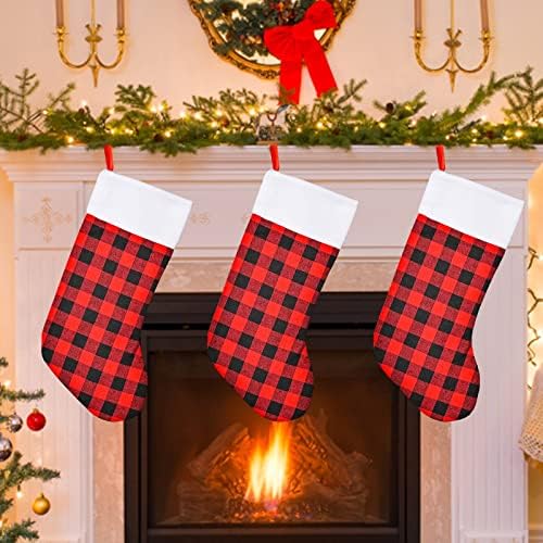 Noel Çorap Toplu 100 Noel Çorap Kafes Noel Çorap Beyaz Peluş Dekorasyon Klasik Kişiselleştirilmiş Büyük Çorap Süslemeleri