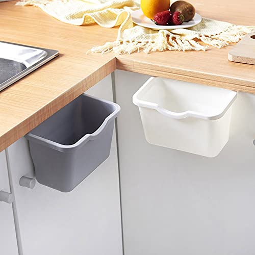 AVİRAA depolama Tote, mutfak tezgahı çöp kutuları Dolap Kapı çöp tenekesi Mini Çöp Kutuları Mutfak (Renk: Beyaz)