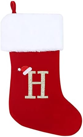 Noel Vitray Monogram Noel Çorap Çorap Klasik Kişiselleştirilmiş Çorap Dekorasyon için Aile Tatil Sezonu Karakter Alfabe