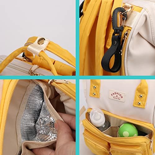 Dezhao Anne çantası, Bebek Bezi Çantası Sırt Çantaları, Büyük Kapasiteli Çanta,Anti-Hırsızlık Suya Dayanıklı Cep Arabası