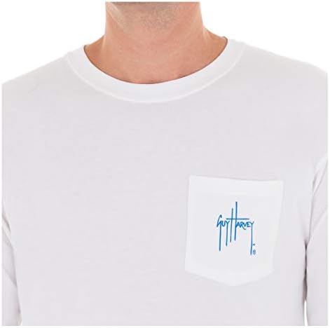 Adam Harvey erkek Billfish koleksiyonu uzun kollu cep T-Shirt